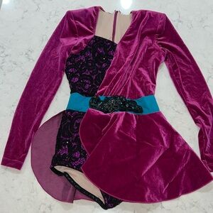 SUPER cool‎ Velvet, Purple, Black Dance Costume